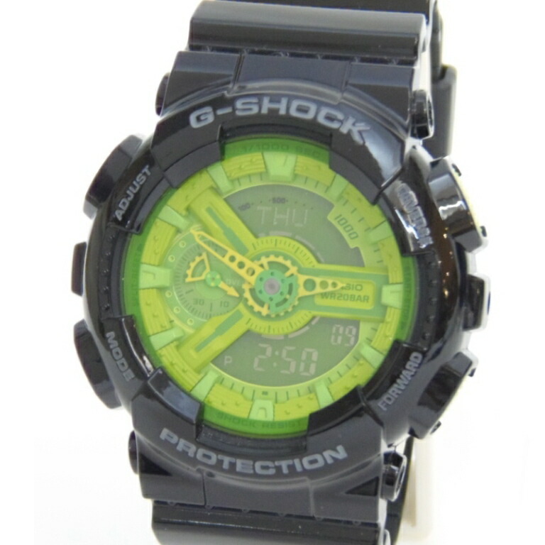 ｶｼｵ 腕時計 G-SHOCK GA-110B-1A3JF ｱｯﾌﾟﾙｸﾞﾘｰﾝ盤 【中古】(53924)