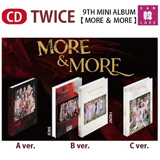 TWICE MORE & MORE CD アルバム 9th mini album CD 韓国 韓流/WithDrama ホログラムフォトカードセット付き/おまけ：生写真+トレカ(70702